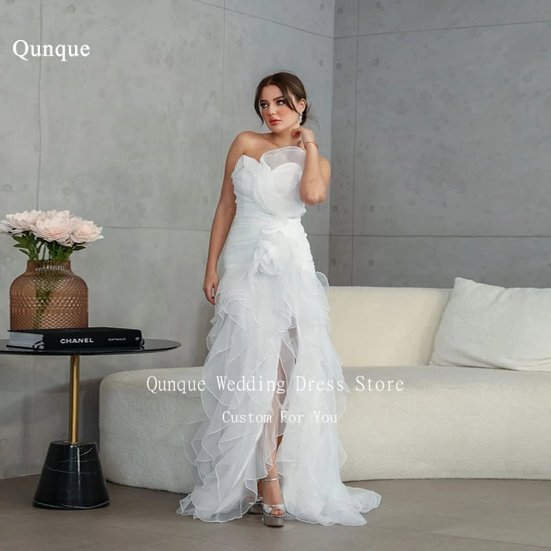 Qunque Sweetheart Long Organza Prom Dress Women Elegant Ruffles Vestidos De Fiesta High Slit Pleated Evening Gowns Customized
Qunque Sweetheart Long Organza Prom Dress Women Elegant Ruffles Vestidos De Fiesta High Slit Pleated Evening Gowns Customized