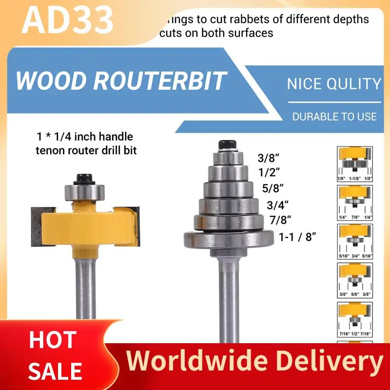 Top Deals 1/4 Inch Shank Rabbeting Router Bit With 6 Bearings Set For Multiple Depths 1/8 Inch, 1/4 Inch, 5/16 Inch, 3/8 Inch, 7
Top Deals 1/4 Inch Shank Rabbeting Router Bit With 6 Bearings Set For Multiple Depths 1/8 Inch, 1/4 Inch, 5/16 Inch, 3/8 Inch, 7