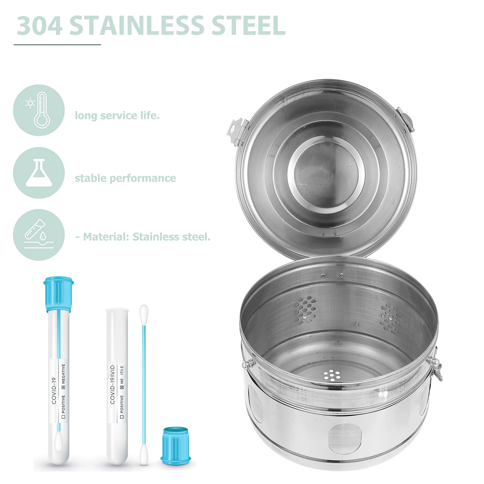 Anti-iodine Storage Jar Cotton Ball Holder Dressing Stainless 304 Steel Clinic Surgical Medical Units Anti-rust Container
Anti-iodine Storage Jar Cotton Ball Holder Dressing Stainless 304 Steel Clinic Surgical Medical Units Anti-rust Container