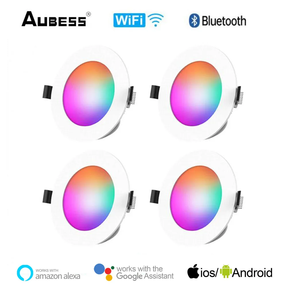 Умный светодиодный потолочный светильник Tuya WiFi + BLE, регулируемая яркость 120 В, 9 Вт RGB, встроенный светодиодный потолочный светильник, работа с Alexa Google Home
Умный светодиодный потолочный светильник Tuya WiFi + BLE, регулируемая яркость 120 В, 9 Вт RGB, встроенный светодиодный потолочный светильник, работа с Alexa Google Home