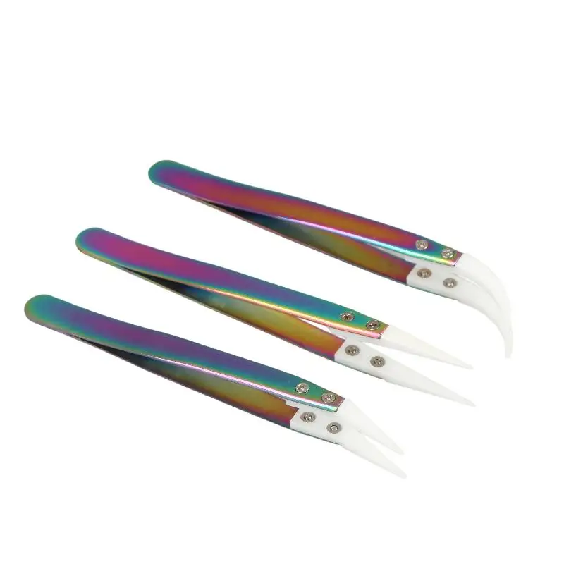 1Pcs Reverse Anti-Magnetic With Pointed & Curved Tips Non-Conductive Precision Ceramic Tweezers For Solder
1Pcs Reverse Anti-Magnetic With Pointed & Curved Tips Non-Conductive Precision Ceramic Tweezers For Solder