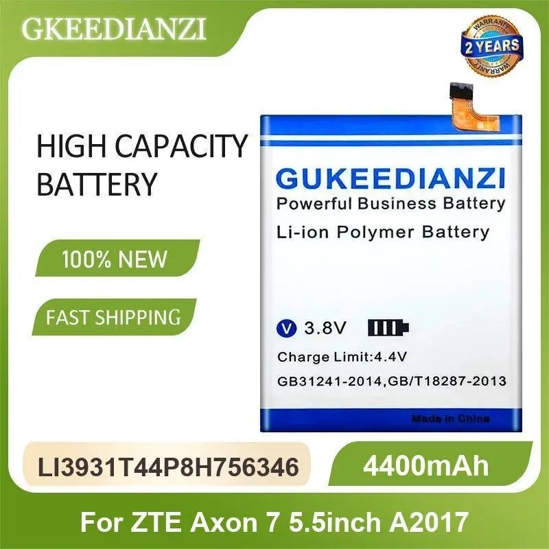 LI3931T44P8H756346 Mobile Phone Battery For ZTE Axon 7 5.5inch A2017 4400mAh High Capacity
LI3931T44P8H756346 Mobile Phone Battery For ZTE Axon 7 5.5inch A2017 4400mAh High Capacity