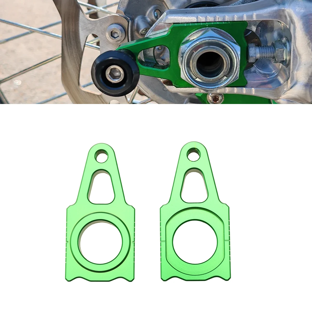 CNC Aluminum Rear Chain Adjuster Axle Blocks For Kawasaki KX125 KX250 KX450 KX250F KX450F KLX450R KX Motorcycles Accessories
CNC Aluminum Rear Chain Adjuster Axle Blocks For Kawasaki KX125 KX250 KX450 KX250F KX450F KLX450R KX Motorcycles Accessories