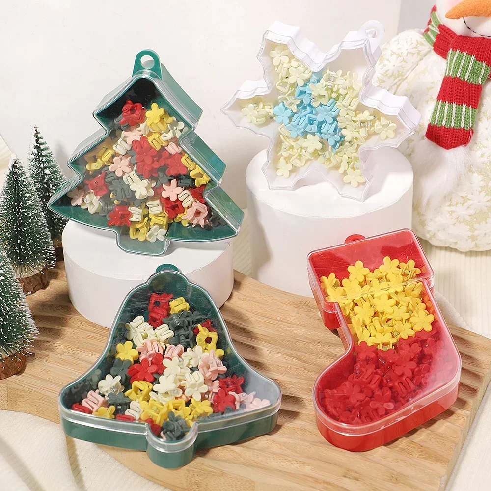 50Pcs/Box Christmas Gift Box Cute Mini Flower Grab Clip Hair Accessories Gift Set for Girl Children's Hair Clip Holiday Hairpins
50Pcs/Box Christmas Gift Box Cute Mini Flower Grab Clip Hair Accessories Gift Set for Girl Children's Hair Clip Holiday Hairpins