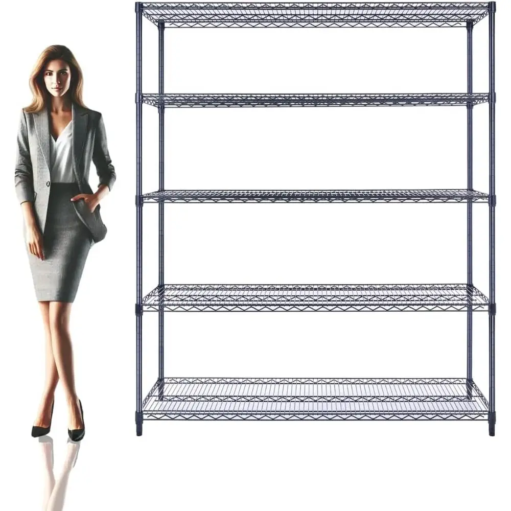 Прочная 5-ярусная стеллажная система из проволоки, 60x18x72 дюймов, грузоподъемность 4000 фунтов, передвижная черная полка для хранения для кухни, гаража или склада
Прочная 5-ярусная стеллажная система из проволоки, 60x18x72 дюймов, грузоподъемность 4000 фунтов, передвижная черная полка для хранения для кухни, гаража или склада