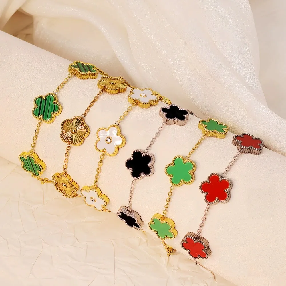 1pc Simple Adjustable Classic Luxury Stainless Steel Bracelet for Women Five Leaf Flower Exquisite Fashion Design Jewelry Gifts
1pc Simple Adjustable Classic Luxury Stainless Steel Bracelet for Women Five Leaf Flower Exquisite Fashion Design Jewelry Gifts