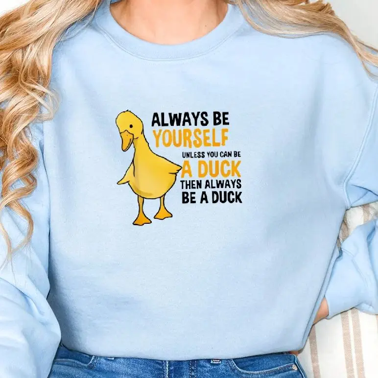 Cute Duck Sweatshirt Casual Wear Y2K Hoodies Unisex Sweatshirt Multiple Colors Versatile Stylish Pullover Always Be Yourself
Cute Duck Sweatshirt Casual Wear Y2K Hoodies Unisex Sweatshirt Multiple Colors Versatile Stylish Pullover Always Be Yourself