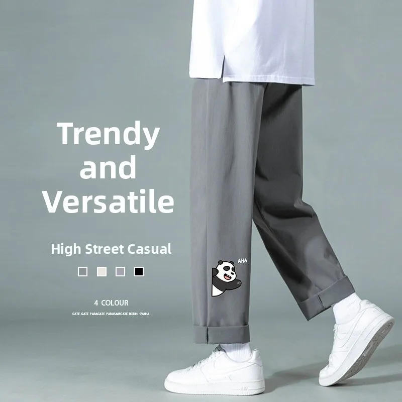 Casual Loose Straight Leg Pants Men's Summer Ice Silk Thin Trendy Brand INS Sports Cartoon Print Nine Point Pants
Casual Loose Straight Leg Pants Men's Summer Ice Silk Thin Trendy Brand INS Sports Cartoon Print Nine Point Pants