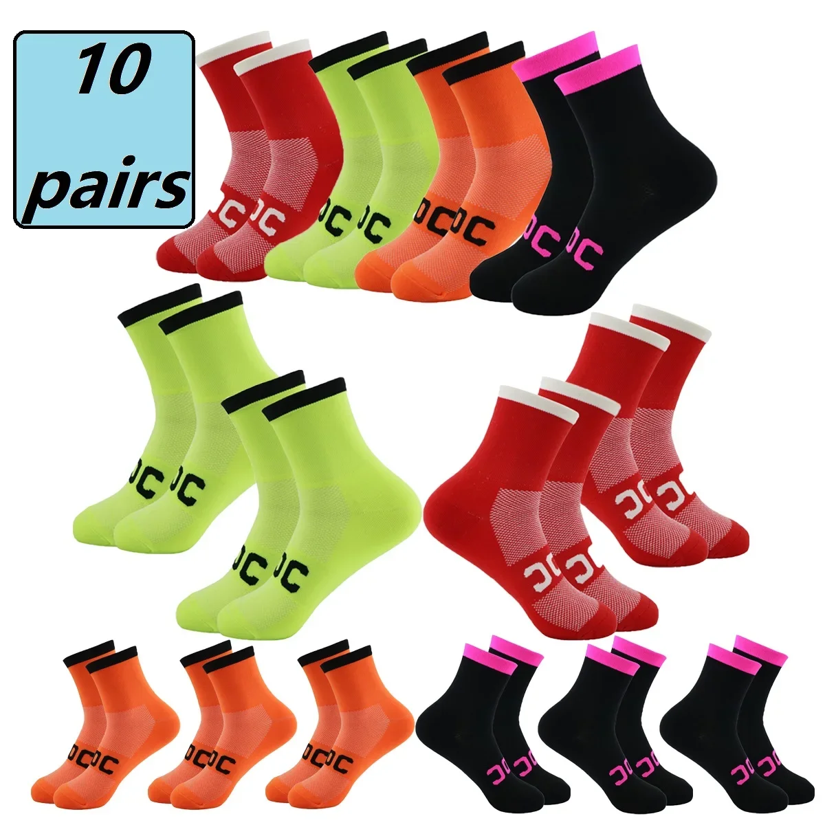 10 Pairs Pro Road Cycling Socks Men Women Breathable Bicycle Socks Outdoor Sports Racing Bike Socks
10 Pairs Pro Road Cycling Socks Men Women Breathable Bicycle Socks Outdoor Sports Racing Bike Socks