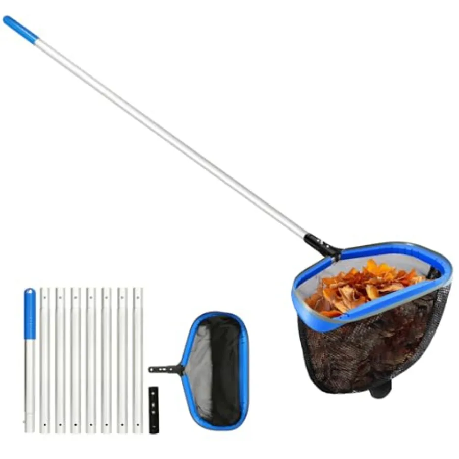 joyhalo Pool Skimmer Net with Pole, Upgraded Extra Wide Scoop Edge, Swimming Leaf Rake with 2.5FT-10FT Adjustable Aluminum Pole
joyhalo Pool Skimmer Net with Pole, Upgraded Extra Wide Scoop Edge, Swimming Leaf Rake with 2.5FT-10FT Adjustable Aluminum Pole