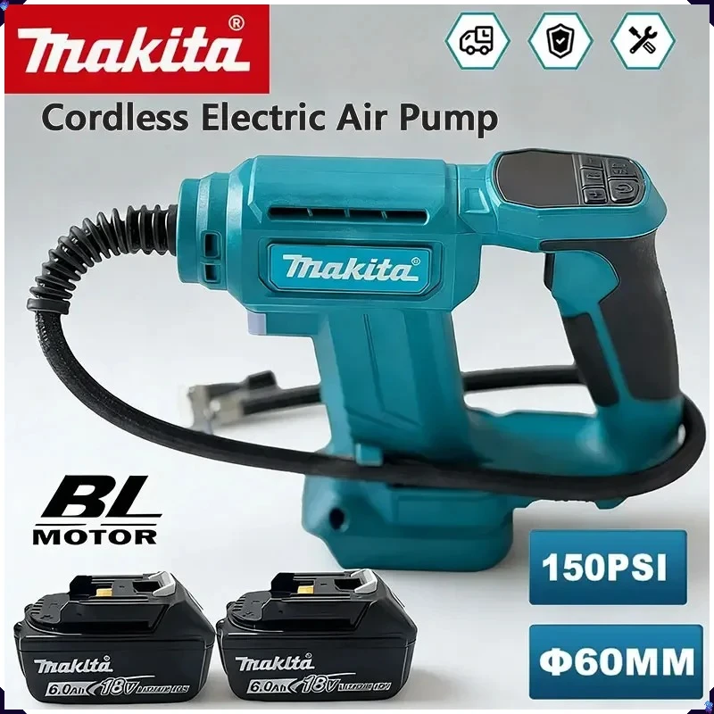 Беспроводной воздушный компрессор Makita для аккумуляторов 18В, портативный насос для накачки автомобильных шин с цифровым дисплеем, инструмент для накачки.
Беспроводной воздушный компрессор Makita для аккумуляторов 18В, портативный насос для накачки автомобильных шин с цифровым дисплеем, инструмент для накачки.