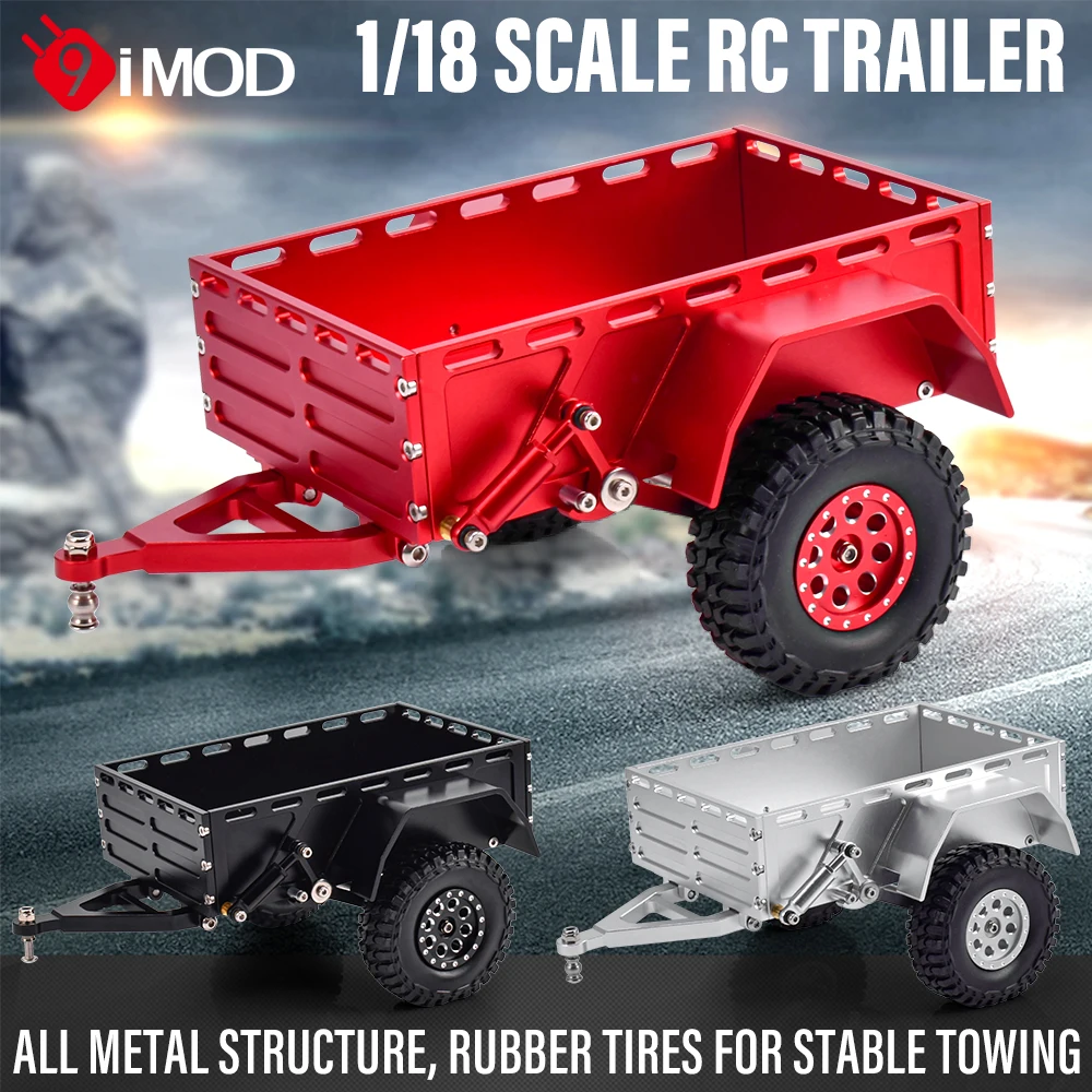 9imod 1/18 RC Metal Trailer Flatbed Cargo Trailer with Rubber Tires for Crawler
9imod 1/18 RC Metal Trailer Flatbed Cargo Trailer with Rubber Tires for Crawler