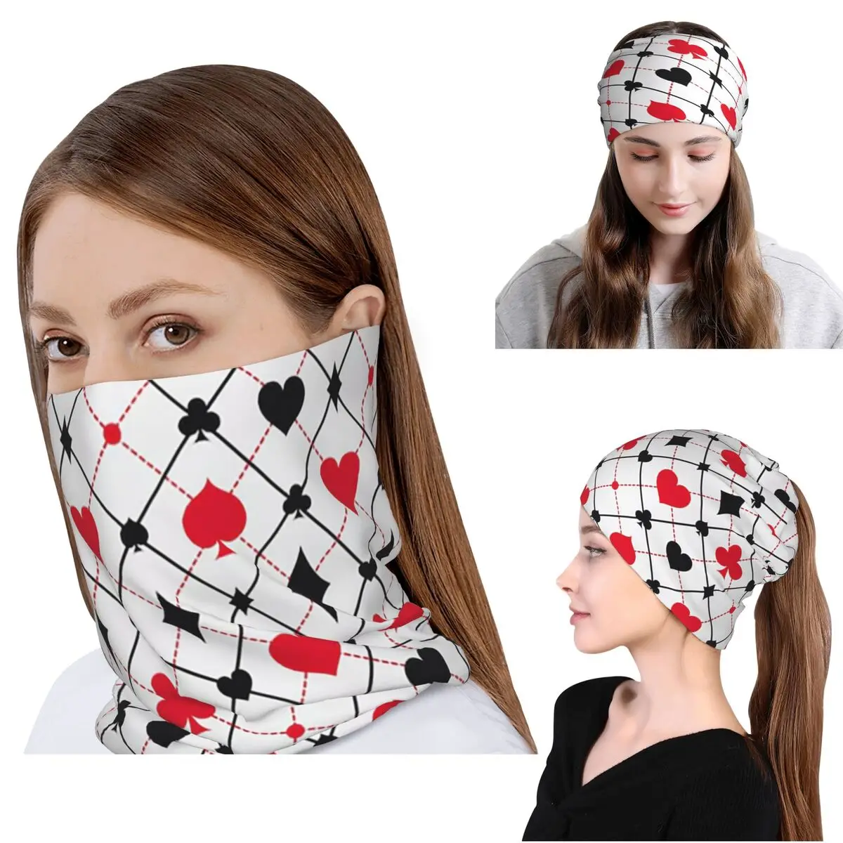 Playing Cards Poker Print Bandana Neck Cover Wrap Scarf Multi-use Cycling Scarf Beanies Hat for Men Women Adult Windproof
Playing Cards Poker Print Bandana Neck Cover Wrap Scarf Multi-use Cycling Scarf Beanies Hat for Men Women Adult Windproof