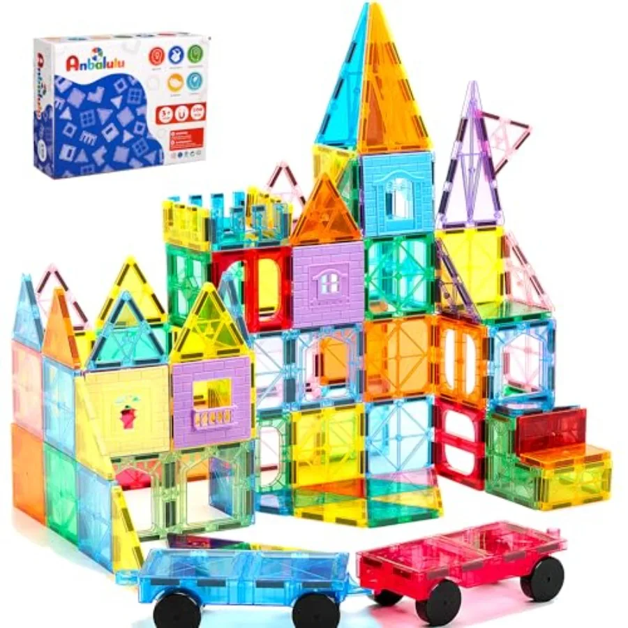Magnetic Tiles with 2 Cars, STEM Educational Building Blocks for Ages 3-9, Magnet Construction Toys Gift for Toddlers
Magnetic Tiles with 2 Cars, STEM Educational Building Blocks for Ages 3-9, Magnet Construction Toys Gift for Toddlers