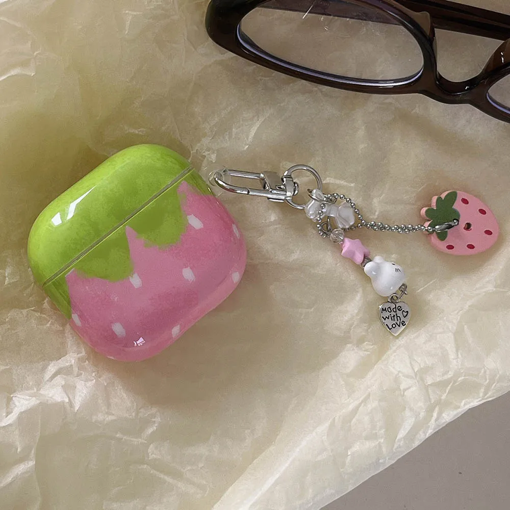 Cute Lovely White Polka Point Pink Strawberry Shockproof Protective Cover Case For AirPods 1 2 3 4 Pro Pro2 with Charm Pendant
Cute Lovely White Polka Point Pink Strawberry Shockproof Protective Cover Case For AirPods 1 2 3 4 Pro Pro2 with Charm Pendant