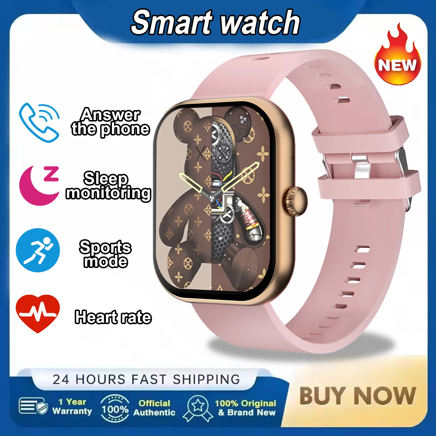 New IP68 Waterproof Smart Watch2.01inch HD Men Women Sport Fitness Heart Rate Tracker Bluetooth Call For Android IOS Smart watch
New IP68 Waterproof Smart Watch2.01inch HD Men Women Sport Fitness Heart Rate Tracker Bluetooth Call For Android IOS Smart watch