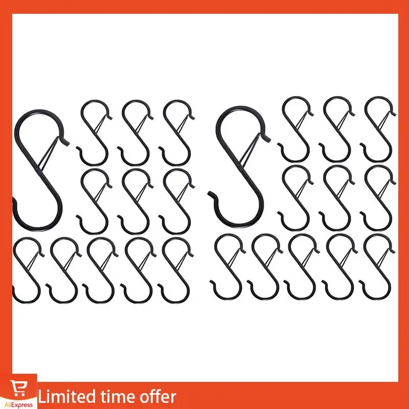 Fresh 24PCS S Hooks For Hanging - S Shaped Hooks For Kitchen Utensil And Closet Rod - Black S Hooks For Hanging Plants,Pots
Fresh 24PCS S Hooks For Hanging - S Shaped Hooks For Kitchen Utensil And Closet Rod - Black S Hooks For Hanging Plants,Pots