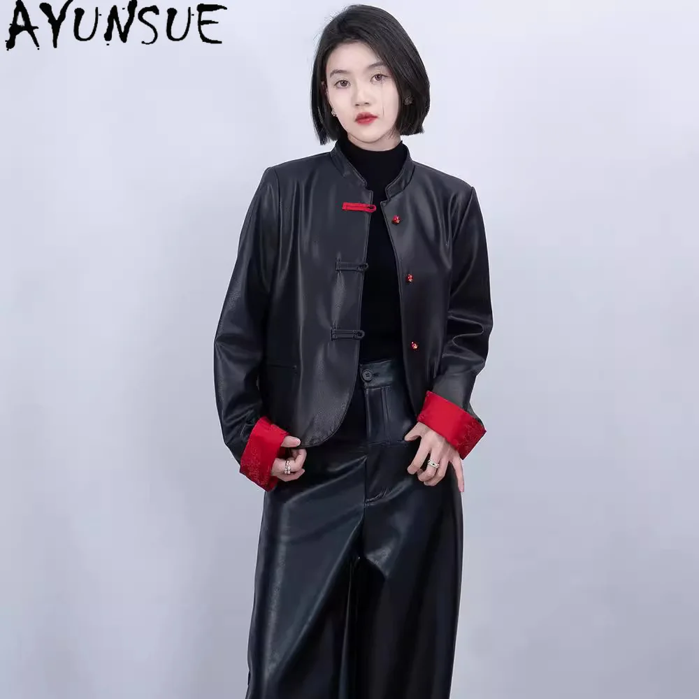 AYUNSUE 100% Real Leather Jacket Woman 2026 Autumn Clothes Vintage Sheepskin Coat Women Short Fashion O-neck Casaco Feminino
AYUNSUE 100% Real Leather Jacket Woman 2026 Autumn Clothes Vintage Sheepskin Coat Women Short Fashion O-neck Casaco Feminino