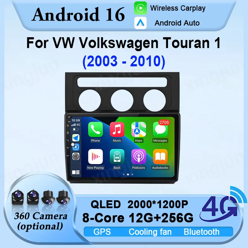 Car Multimedia Player For VW Volkswagen Touran 1 2003-2010 2 Din Android 16 GPS Navigation Radio Autoradio Auto Head Unit Stereo
Car Multimedia Player For VW Volkswagen Touran 1 2003-2010 2 Din Android 16 GPS Navigation Radio Autoradio Auto Head Unit Stereo