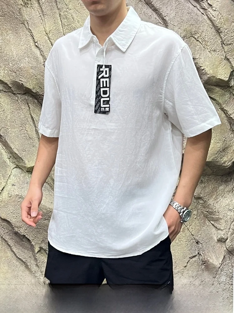 Linen Mix Half Open Collar Shirt Men's Summer Breathable Skin-friendly Business Casual Short Sleeve Flip Collar Top
Linen Mix Half Open Collar Shirt Men's Summer Breathable Skin-friendly Business Casual Short Sleeve Flip Collar Top