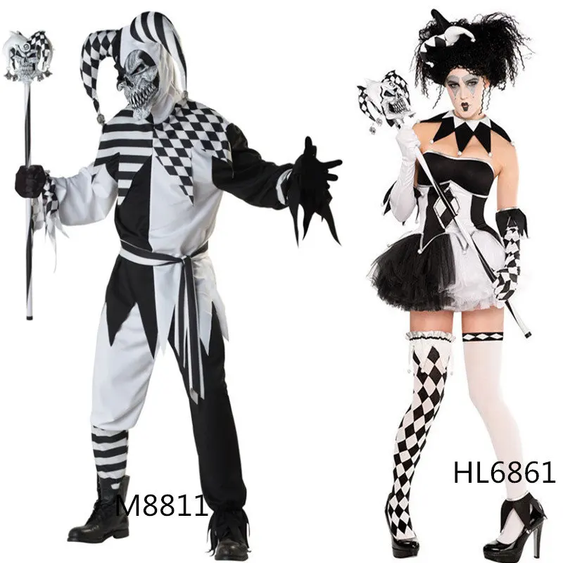 2016 New Halloween Clown Costume Funny Adult Performance Black And White Clown Suit Masquerade Ball Gagging Disguise Outfit
2016 New Halloween Clown Costume Funny Adult Performance Black And White Clown Suit Masquerade Ball Gagging Disguise Outfit
