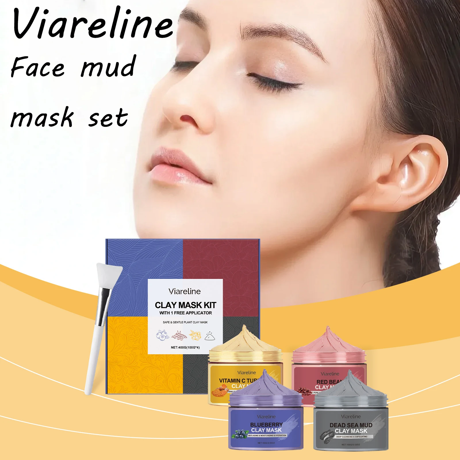 Viareline Deep Cleaning Face Clay Mask Remove Pores Dirts Smoothing Moisturizing Reduce Dullness Exfoliating Face Clay Mask Set
Viareline Deep Cleaning Face Clay Mask Remove Pores Dirts Smoothing Moisturizing Reduce Dullness Exfoliating Face Clay Mask Set