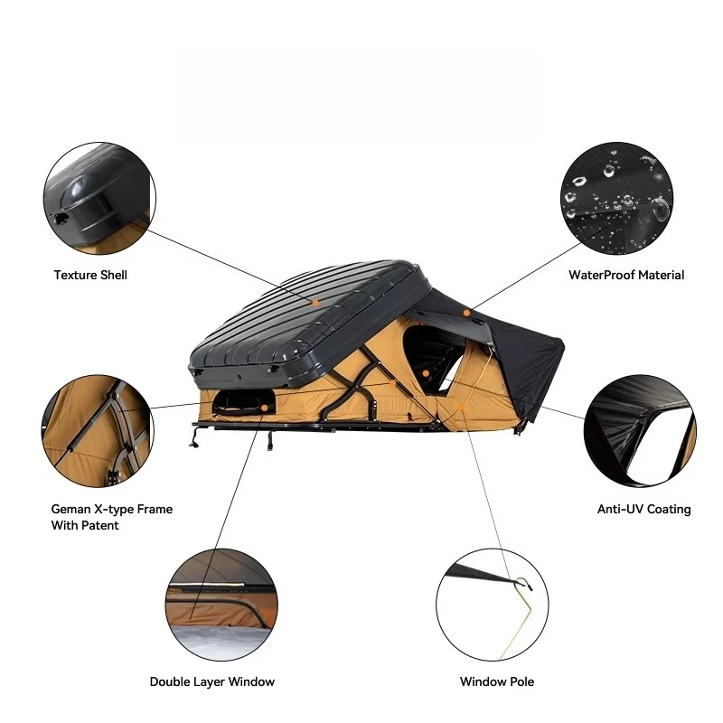 Factory Directly Sale Rooftop Tent ABS Hard Shell Waterproof Car Roof Top Camping Tent Outdoor for SUV/4x4 Offroad
Factory Directly Sale Rooftop Tent ABS Hard Shell Waterproof Car Roof Top Camping Tent Outdoor for SUV/4x4 Offroad