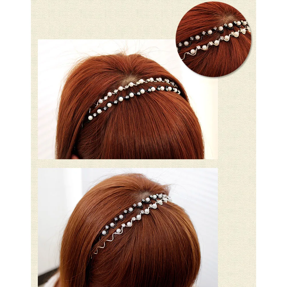 3 Pcs Pearl Headband Pearls Hoop Wave Comb Black Women Hairband for Pearlescent
3 Pcs Pearl Headband Pearls Hoop Wave Comb Black Women Hairband for Pearlescent