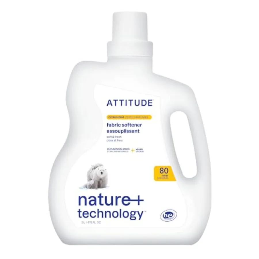 ATTITUDE Liquid Fabric Softener, Plant-Based and Vegan, HE Compatible, Naturally Derived, Scent, 80 Loads
ATTITUDE Liquid Fabric Softener, Plant-Based and Vegan, HE Compatible, Naturally Derived, Scent, 80 Loads