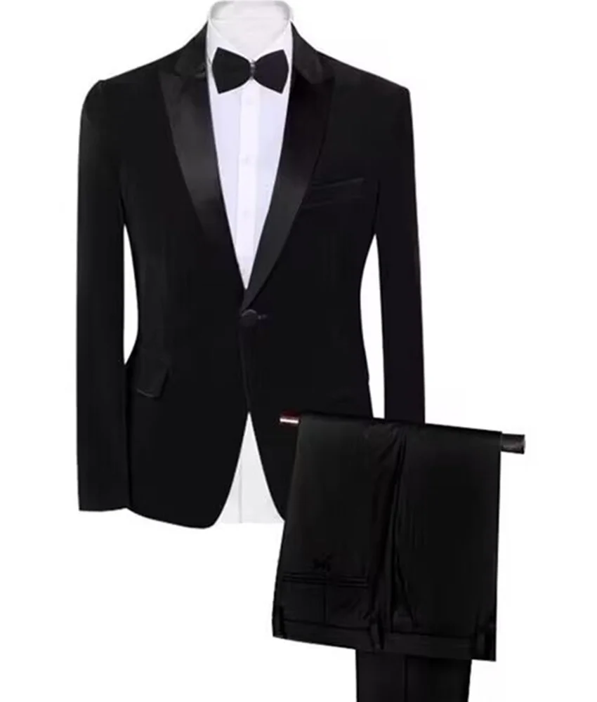 Men's Slim-Fit Korean-Style Color-Block Velvet Banquet Suit.High Quality 2-piece Men's Suit ( Blazer+Pants ).Wedding Tuxedos
Men's Slim-Fit Korean-Style Color-Block Velvet Banquet Suit.High Quality 2-piece Men's Suit ( Blazer+Pants ).Wedding Tuxedos