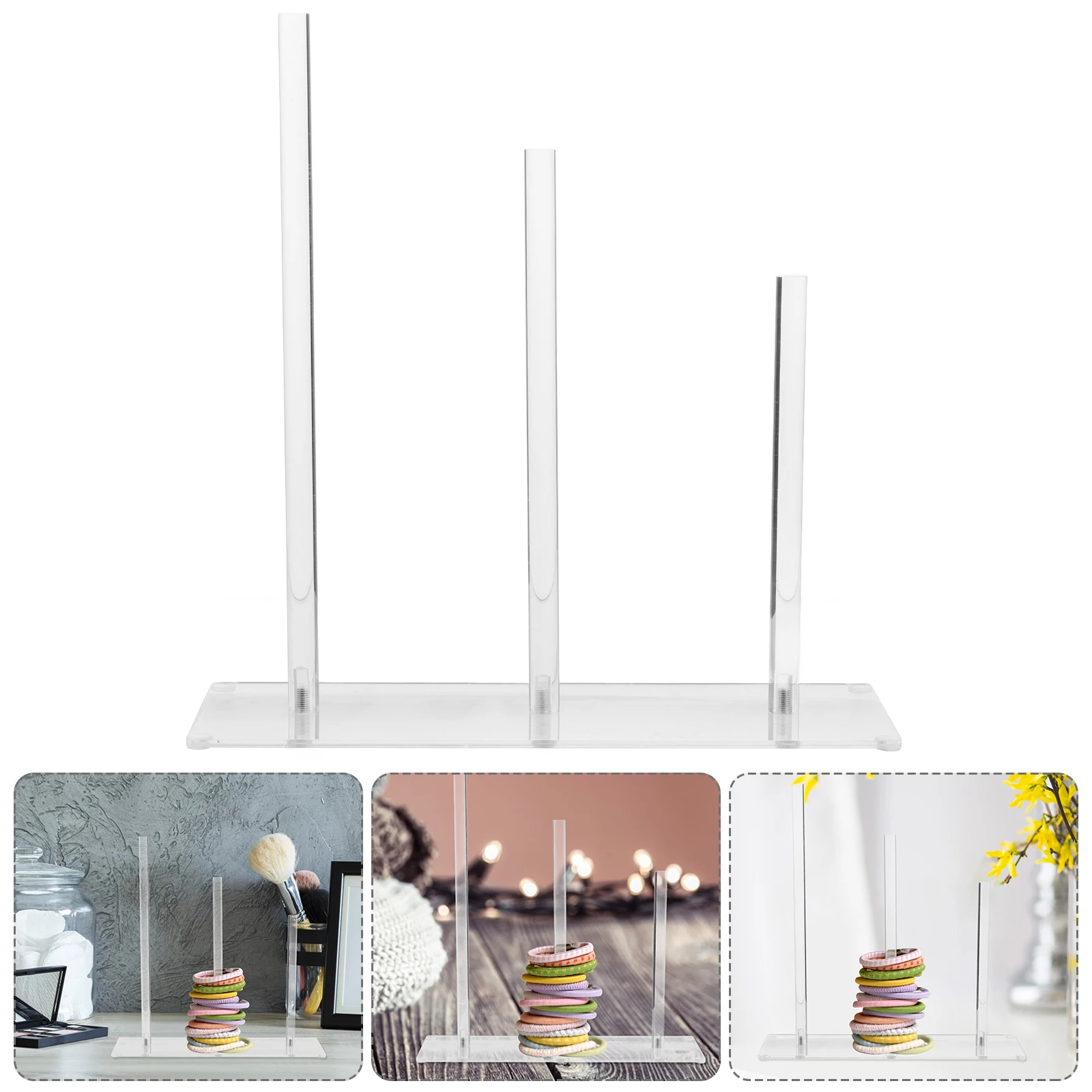 Hair Tie Storage Rack 3-tier Holder Accessories Acrylic Scrunchie Clear Display Organizer
Hair Tie Storage Rack 3-tier Holder Accessories Acrylic Scrunchie Clear Display Organizer