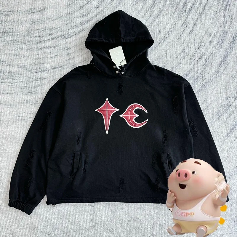 New Heavy Fabric Knife Cutting Patchwork Thug Club Hoodie Men Women 1:1 Best Quality High Street Retro Washed Oversize Hooded
New Heavy Fabric Knife Cutting Patchwork Thug Club Hoodie Men Women 1:1 Best Quality High Street Retro Washed Oversize Hooded