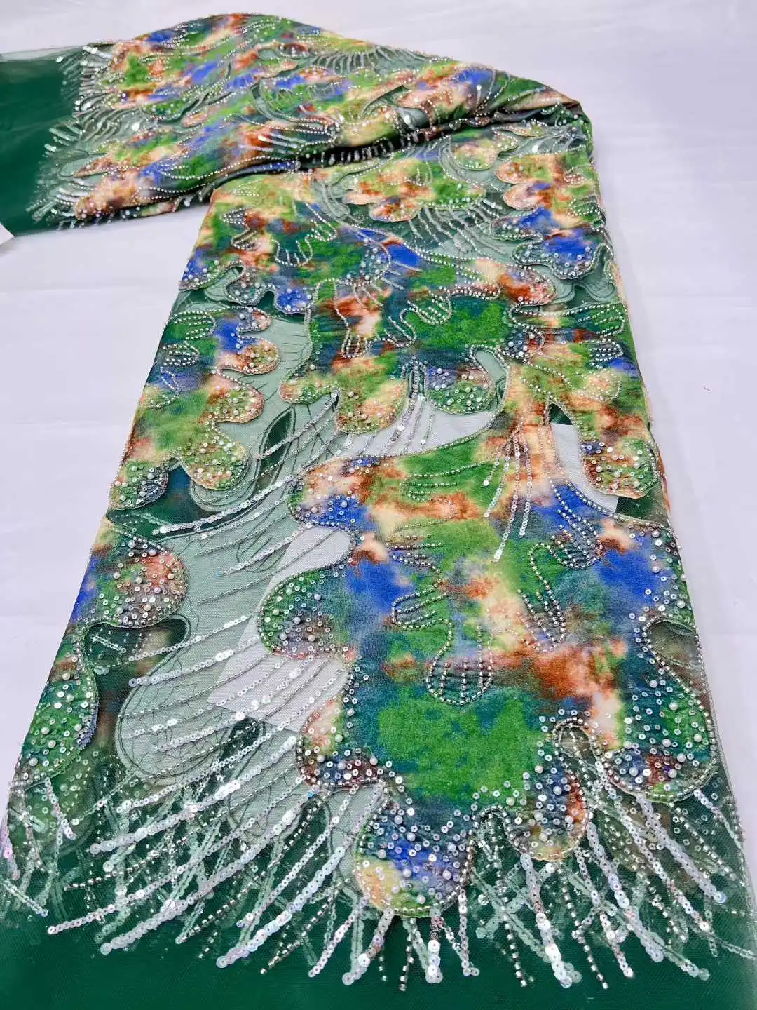 Nigerian African Lace Fabric High Quality Hamdmade Beads Bridal Lace Fabric Luxury Sequin Beaded Embroidery For Wedding
Nigerian African Lace Fabric High Quality Hamdmade Beads Bridal Lace Fabric Luxury Sequin Beaded Embroidery For Wedding