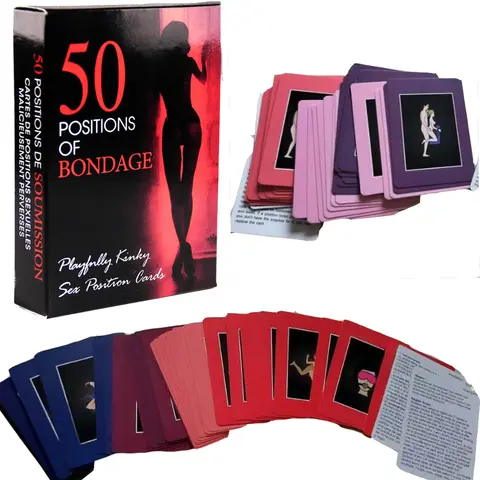 Adult Sexual Position Card 50 Positions Bondage Games 18+ Sex Love Cards Sexy Pose Card Naughty Valentine's gift Erotic Products