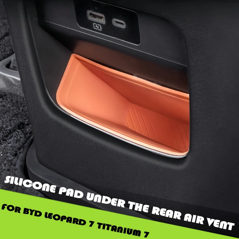 Car Armrest Box Rear Silicone Storage Box Fit for BYD Leopard 7 Titanium 7 Modified Car Rear Air Vent Storage Mat Upgrade Parts
Car Armrest Box Rear Silicone Storage Box Fit for BYD Leopard 7 Titanium 7 Modified Car Rear Air Vent Storage Mat Upgrade Parts