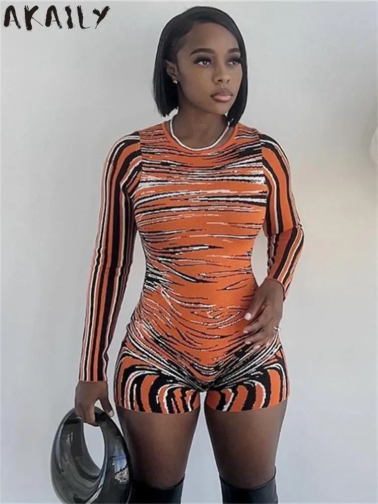Akaily Tiger Graphic Print Bodycon Rompers Party Club Outfits For Women 2023 Street Long Sleeve Romper High Waist Short Jumpsuit
Akaily Tiger Graphic Print Bodycon Rompers Party Club Outfits For Women 2023 Street Long Sleeve Romper High Waist Short Jumpsuit