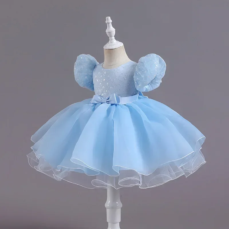 Summer Kids Girl First Birthday Princess Dress Sequin Puff Sleeve Lace Tulle Puff Dance Toddler Party Dresses Performance Gown
Summer Kids Girl First Birthday Princess Dress Sequin Puff Sleeve Lace Tulle Puff Dance Toddler Party Dresses Performance Gown