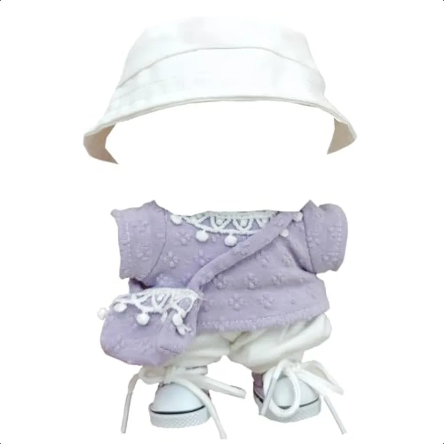 Doll Clothes Compatible with Labubu 17cm Outfit Accories for la bubu with Shoehat Bag Pants and T Shirt Purple
Doll Clothes Compatible with Labubu 17cm Outfit Accories for la bubu with Shoehat Bag Pants and T Shirt Purple