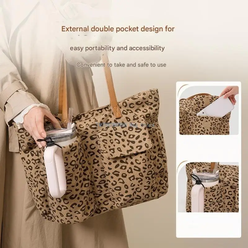 340D Contemporary Corduroy Shoulder Bag Leopards Pattern Underarm Bags For Women Spacious Top Handle Bag Commute Essential
340D Contemporary Corduroy Shoulder Bag Leopards Pattern Underarm Bags For Women Spacious Top Handle Bag Commute Essential