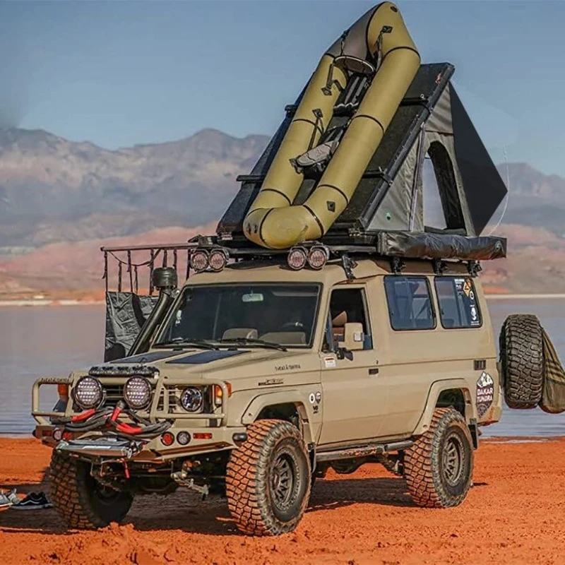 Roof tent, aluminum shell, with roof platform, rainproof, windproof and warm, fully automatic hydraulic, self-driving camping
Roof tent, aluminum shell, with roof platform, rainproof, windproof and warm, fully automatic hydraulic, self-driving camping