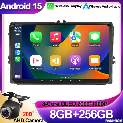 9inch Autoradio Player For VW Volkswagen Golf 5 6 Polo 6R Amarok CarplayAndroid Auto Car Radio 2Din Multimedia GPS WiFi BT RD