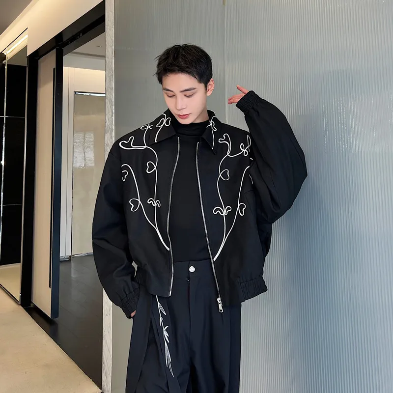 New trend neutral embroidered pattern work fashion jacket korean fashion coats men 모터사이클 재킷 short homme mens jacket coats
New trend neutral embroidered pattern work fashion jacket korean fashion coats men 모터사이클 재킷 short homme mens jacket coats