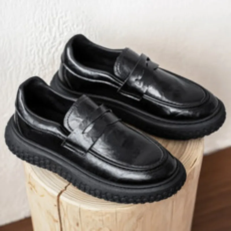Men's Leather Shoes 2025 Autumn British Style Trendy Thick-soled Casual Shoes Anti-slip Wear-resistant Fashion Chunky Loafers
Men's Leather Shoes 2025 Autumn British Style Trendy Thick-soled Casual Shoes Anti-slip Wear-resistant Fashion Chunky Loafers