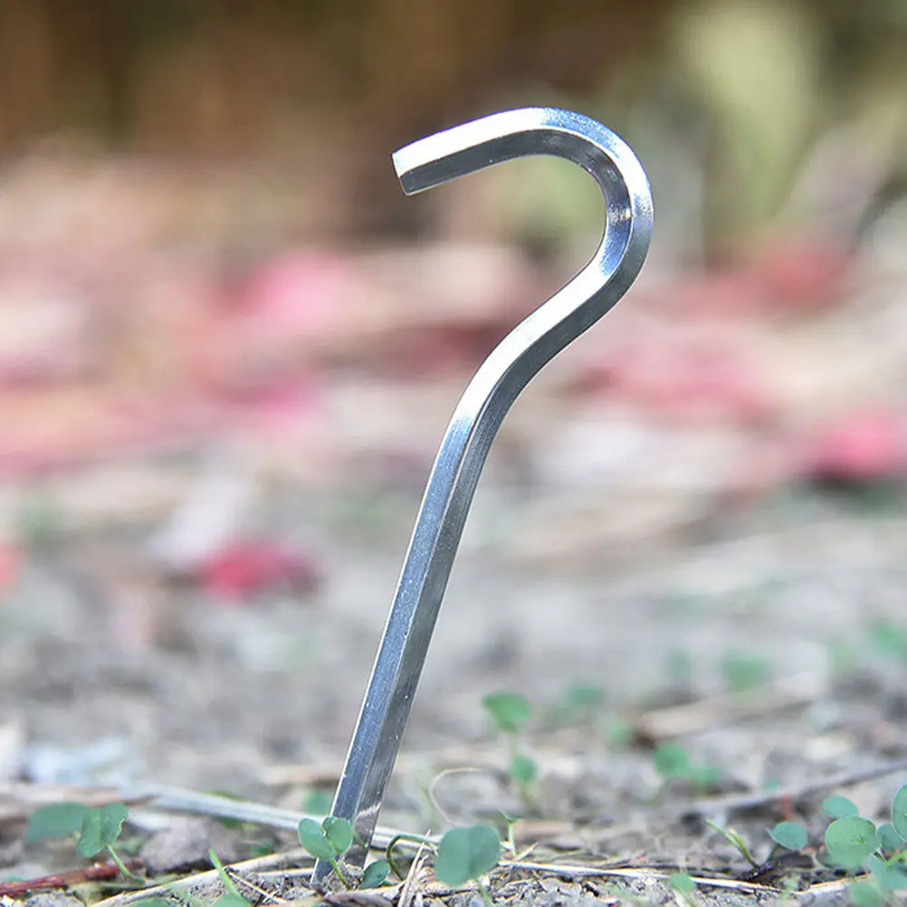 6 Pcs Hiking Tent Stakes Hard Ground Awning Pegs Camping Nails Metal for Heavy Duty
6 Pcs Hiking Tent Stakes Hard Ground Awning Pegs Camping Nails Metal for Heavy Duty