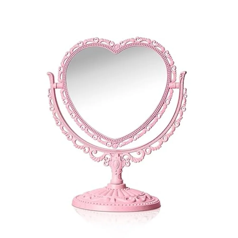 Heart Vanity Mirror - Double Sided 360 Degree Swivel - Aesthetic Makeup Cosmetic Mirror for Table Desk Countertop Dresser Coque
Heart Vanity Mirror - Double Sided 360 Degree Swivel - Aesthetic Makeup Cosmetic Mirror for Table Desk Countertop Dresser Coque