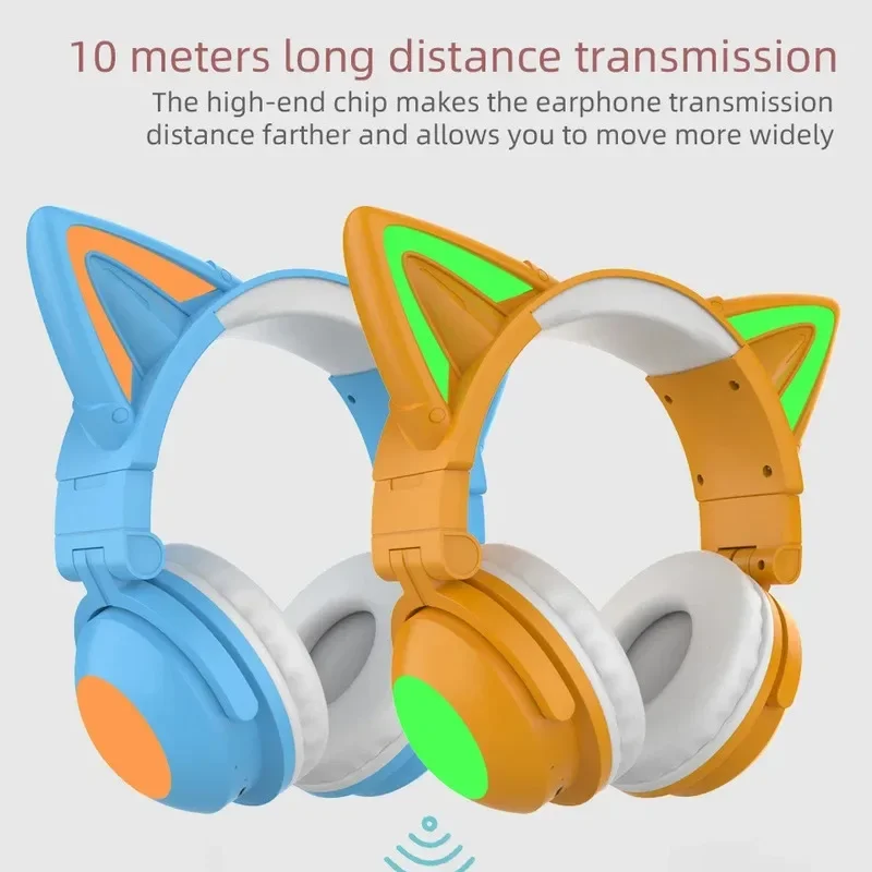 Новые наушники ZW068 Bluetooth5.0, беспроводная гарнитура с HD-микрофоном, кошачьи уши, милый светодиодный мигающий свет для девочки, подарок
Новые наушники ZW068 Bluetooth5.0, беспроводная гарнитура с HD-микрофоном, кошачьи уши, милый светодиодный мигающий свет для девочки, подарок