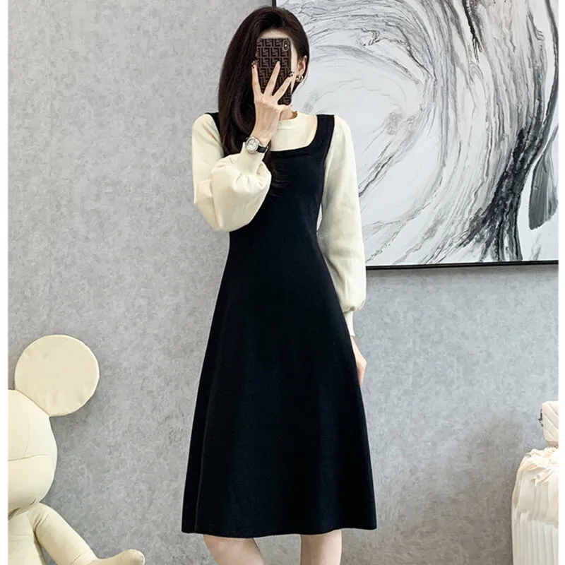 Winter Women Dress Long Sleeved Sweet Temperament Commuting Round Neck Pullover Dresses
Winter Women Dress Long Sleeved Sweet Temperament Commuting Round Neck Pullover Dresses