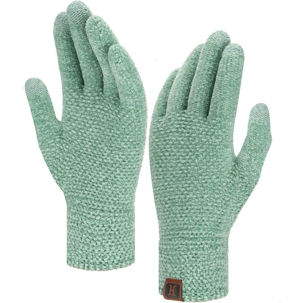 Женские зимние перчатки с сенсорным экраном для холодной погоды, теплые вязаные перчатки из синели
Женские зимние перчатки с сенсорным экраном для холодной погоды, теплые вязаные перчатки из синели