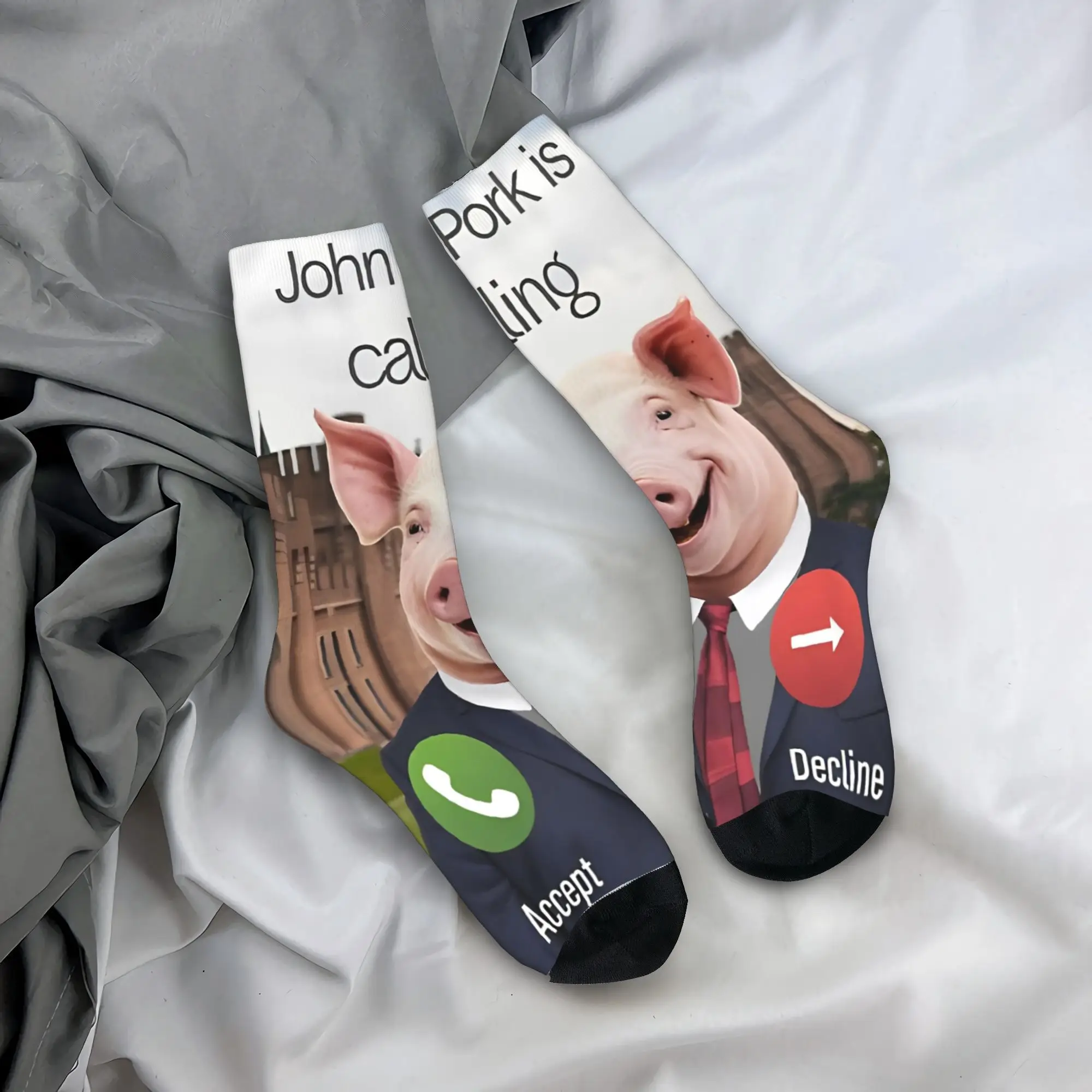 John Pork Is Calling Funny Phone Call Socks Anti Skid Stockings Men Warm Soft Outdoor Sports Socks Autumn Trendy Design Socks
John Pork Is Calling Funny Phone Call Socks Anti Skid Stockings Men Warm Soft Outdoor Sports Socks Autumn Trendy Design Socks