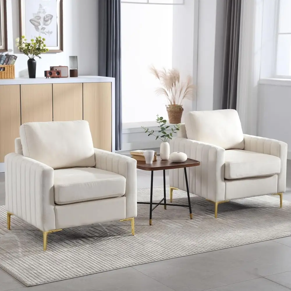 Комплект из 2 бежевых бархатных кресел, современные приставные кресла-диваны, удобные мягкие кресла с обивкой для гостиной, спальни, зоны ожидания
Комплект из 2 бежевых бархатных кресел, современные приставные кресла-диваны, удобные мягкие кресла с обивкой для гостиной, спальни, зоны ожидания